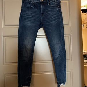 Express, medium dark wash jeans, size 4 short